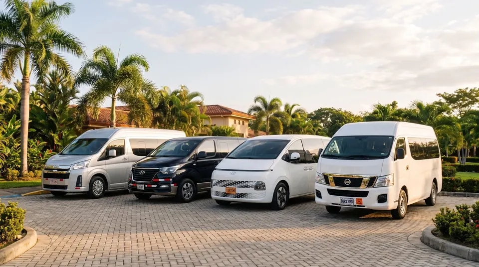The Darlope fleet parked together at a resort in Guanacaste